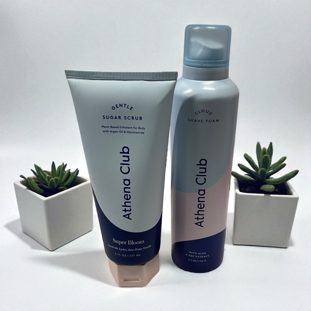 🆕 Athena Club 2-Piece Set - Super Bloom Sugar Scrub & Cloud Shave Foam